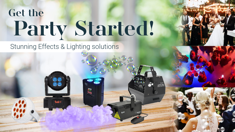 Get the Party Started with Stunning Effects Lighting & Machines