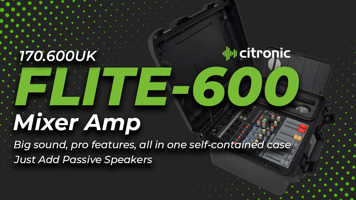 Citronic FLITE-600 Fully Contained Amp & Mixer